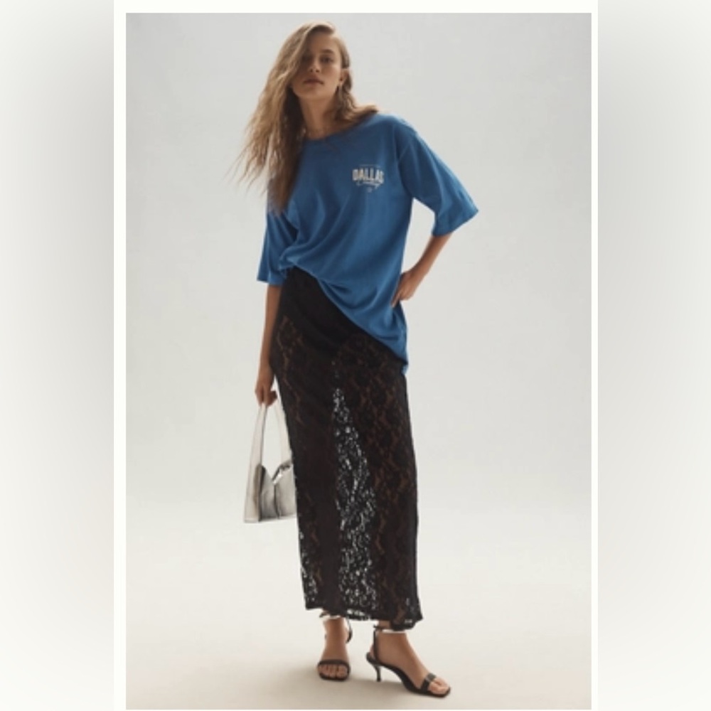 Anthropologie maxi slip skirt